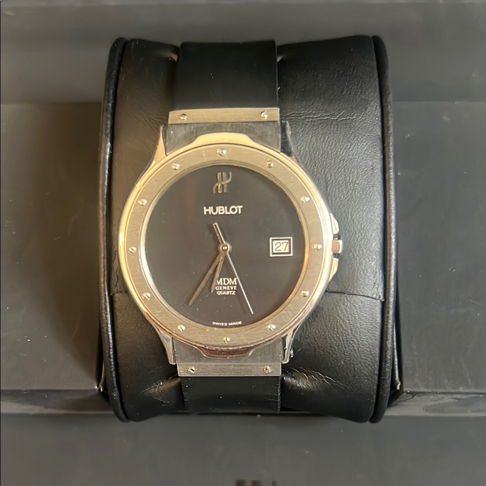Authentic Hublot Black Watch Minimalist Design!